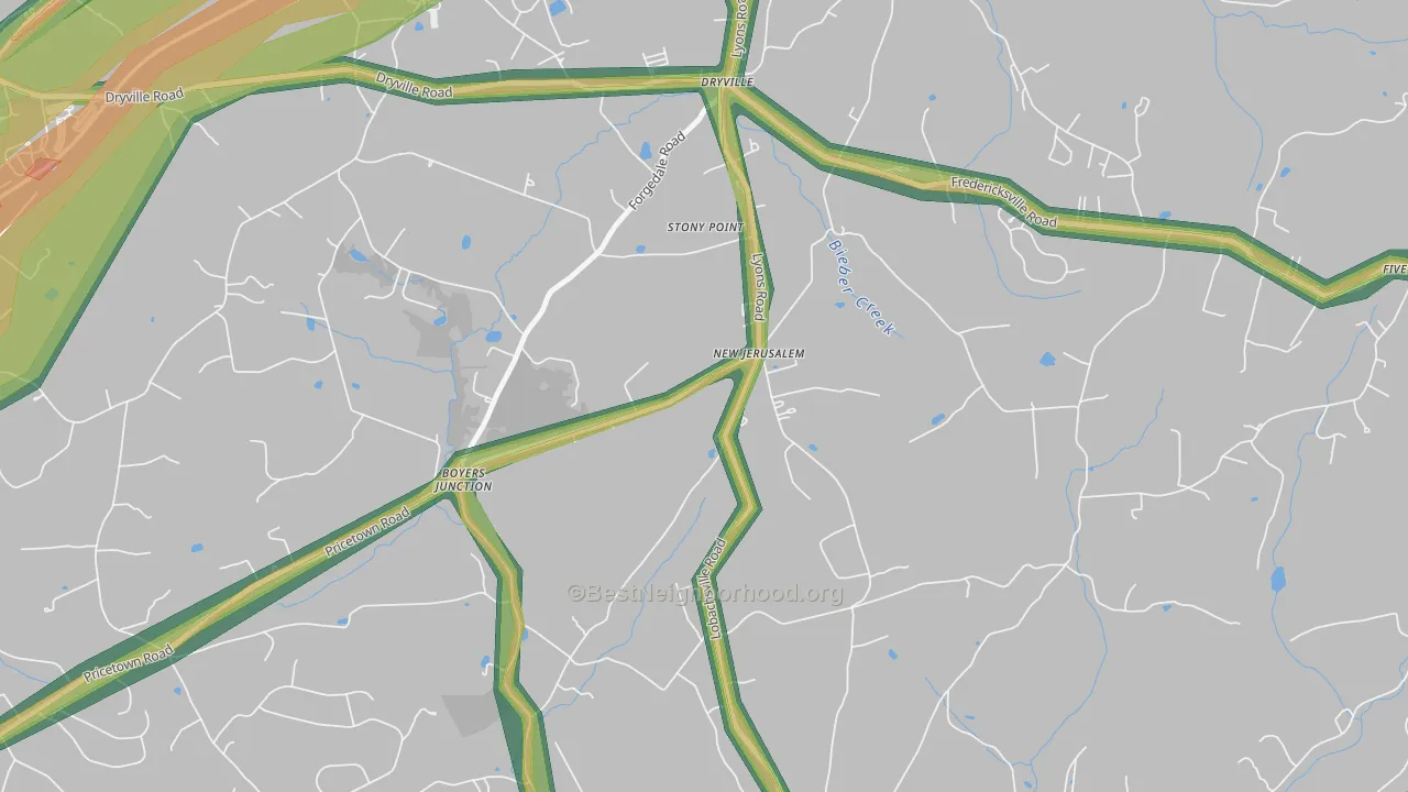 New Jerusalem, PA Map of Noise Levels in New Jerusalem