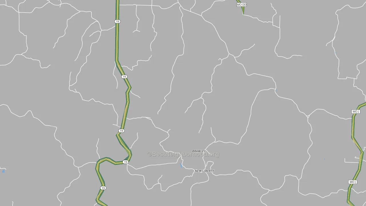 New Liberty, MO Map of Noise Levels in New Liberty