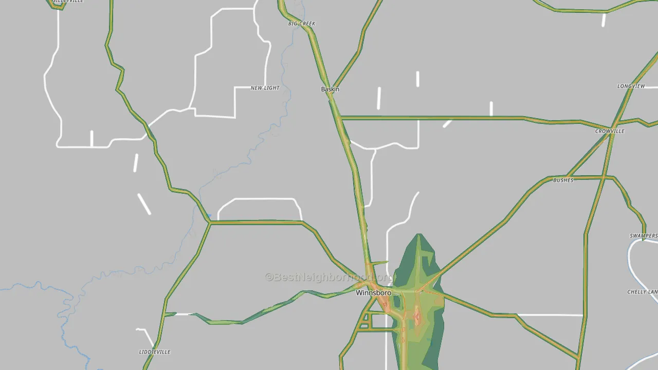 New Light, LA Map of Noise Levels in New Light