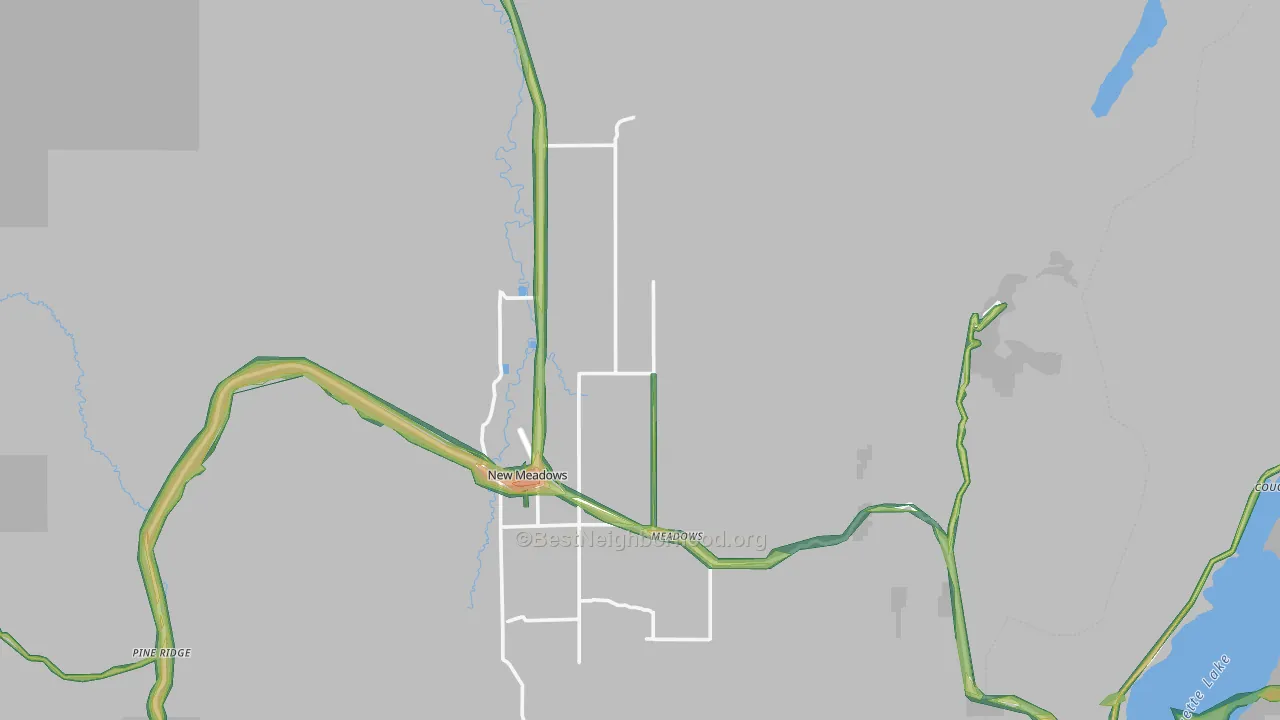 New Meadows, ID Map of Noise Levels in New Meadows