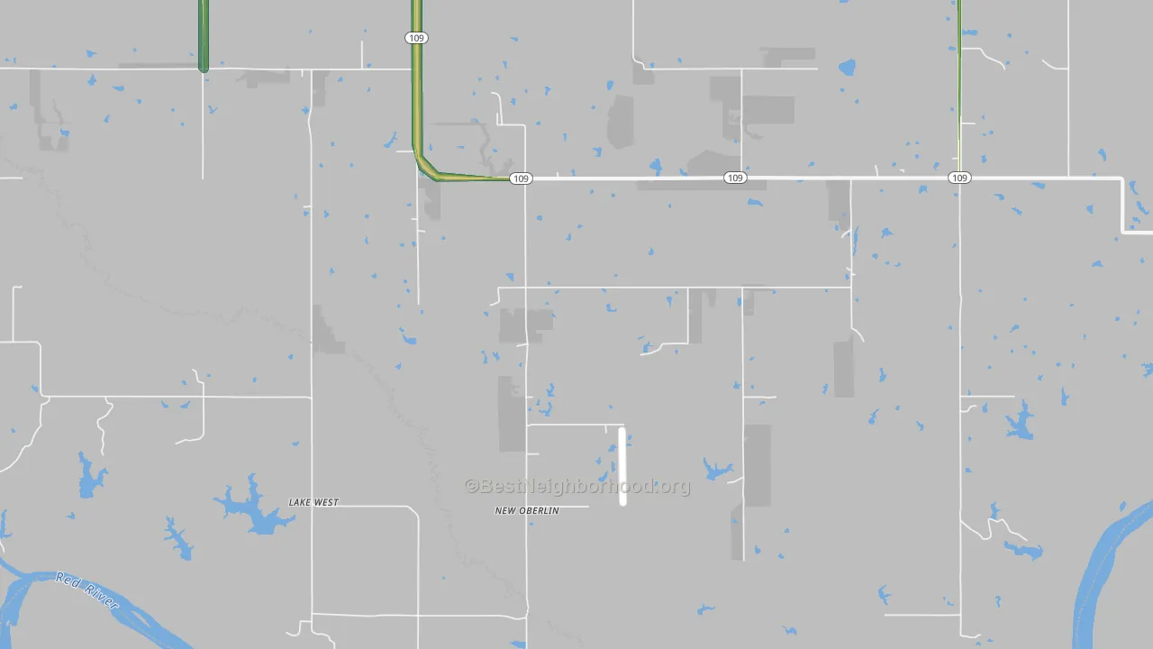 New Oberlin, OK Map of Noise Levels in New Oberlin