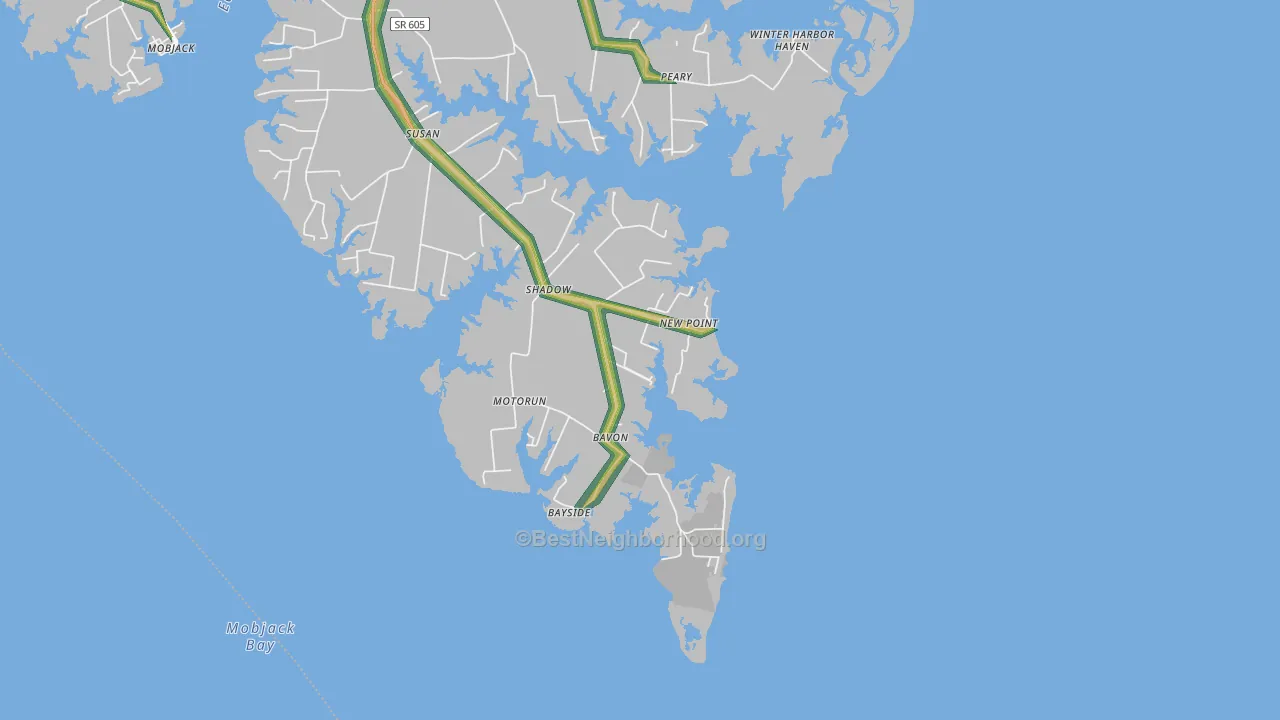 New Point, VA Map of Noise Levels in New Point