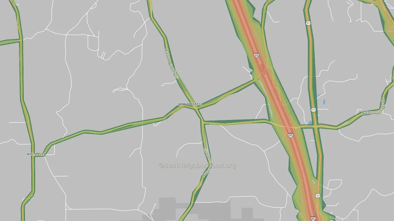New Prospect, AL Map of Noise Levels in New Prospect