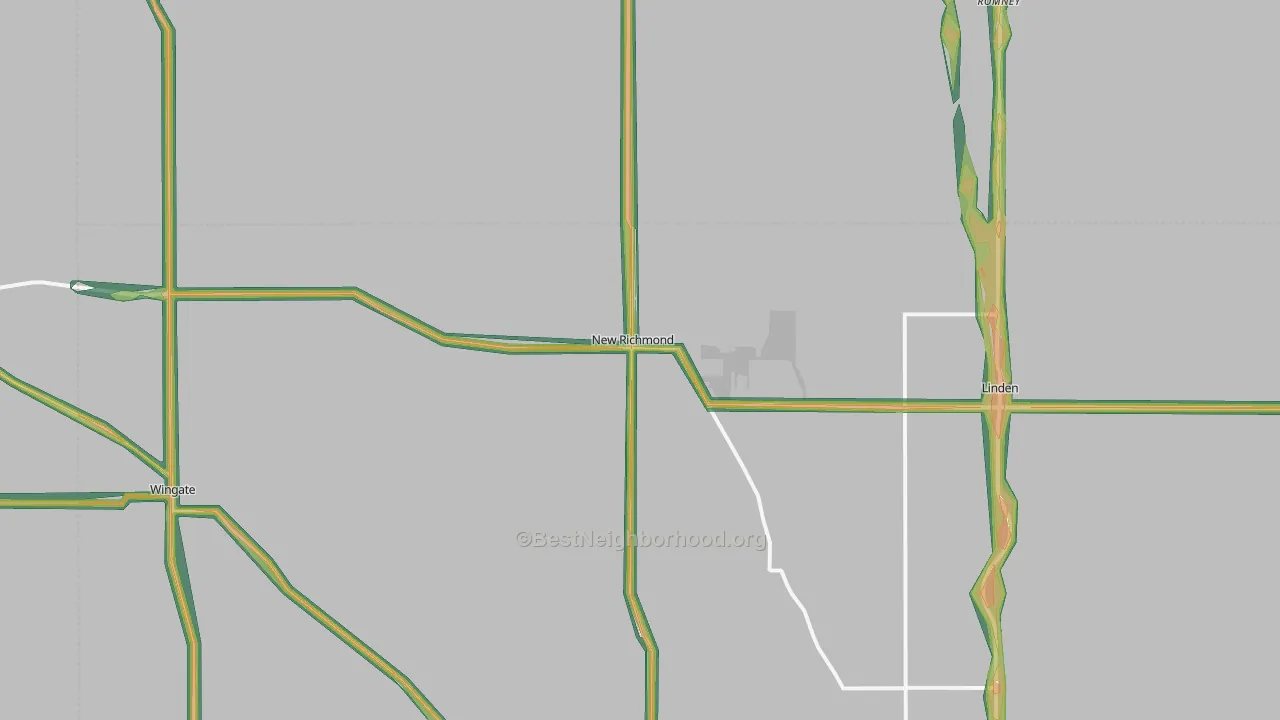 New Richmond, IN Map of Noise Levels in New Richmond