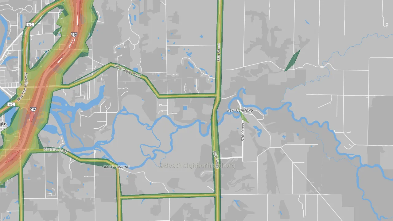 New Richmond, MI Map of Noise Levels in New Richmond