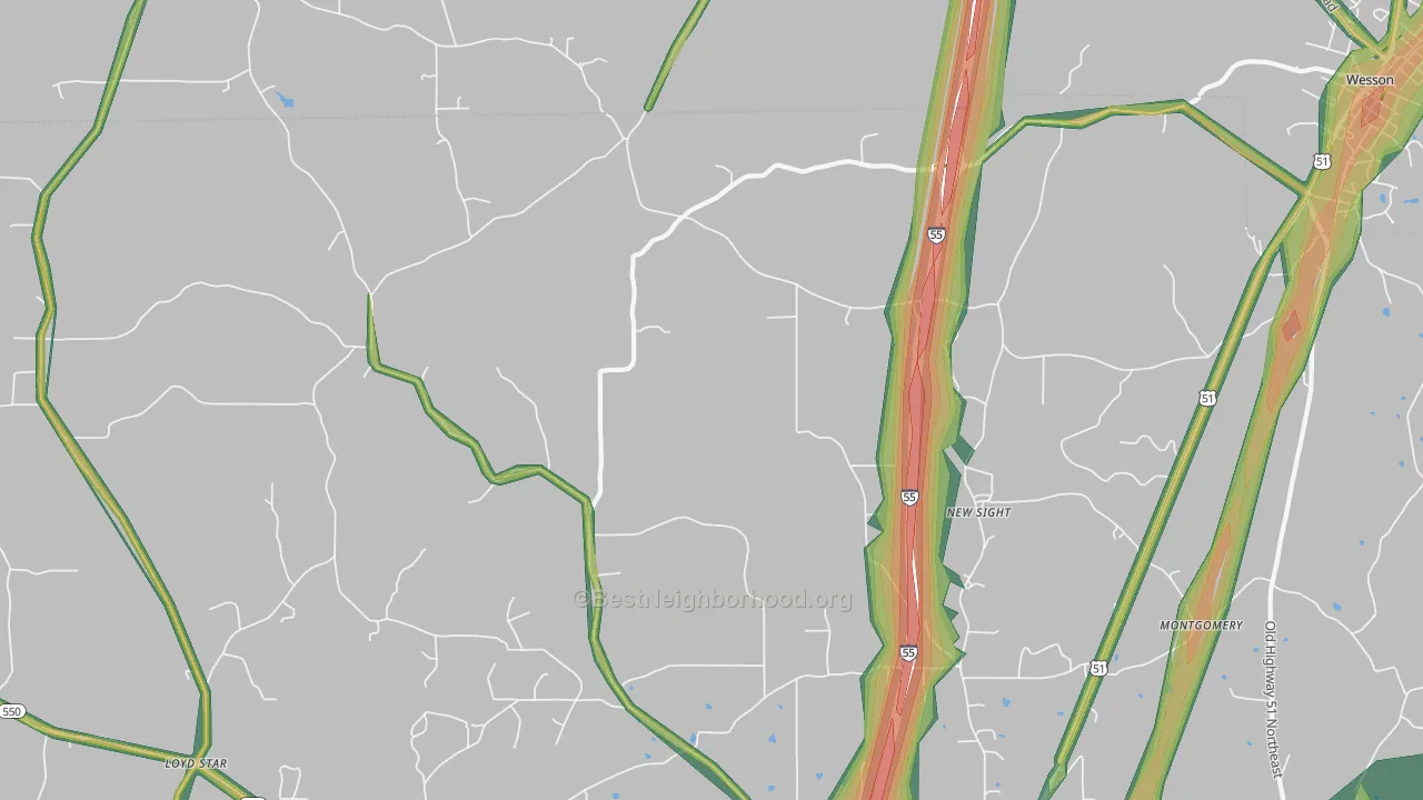 New Sight, MS Map of Noise Levels in New Sight