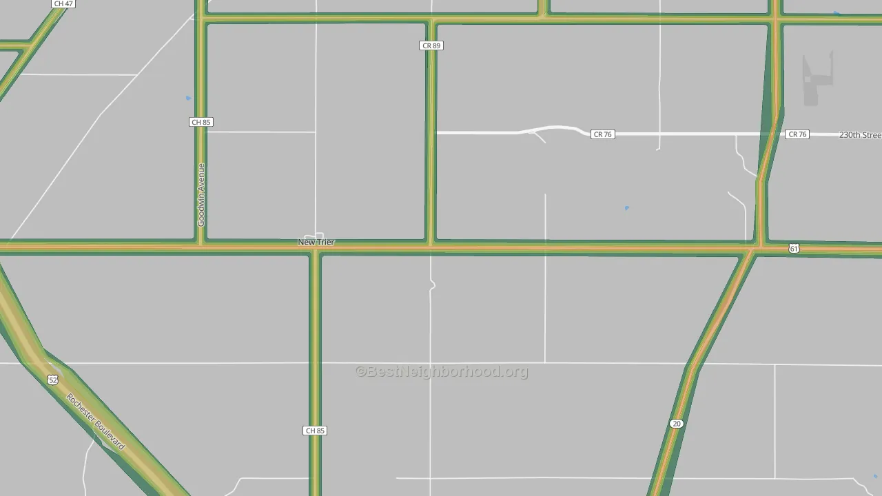 New Trier, MN Map of Noise Levels in New Trier