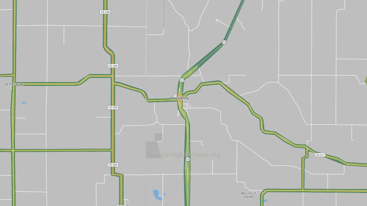 New Vienna, IA Map of Noise Levels in New Vienna
