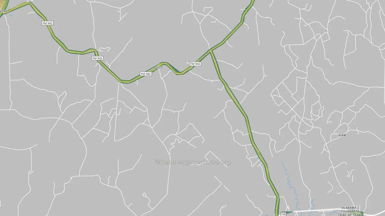 New Willard, TX Map of Noise Levels in New Willard