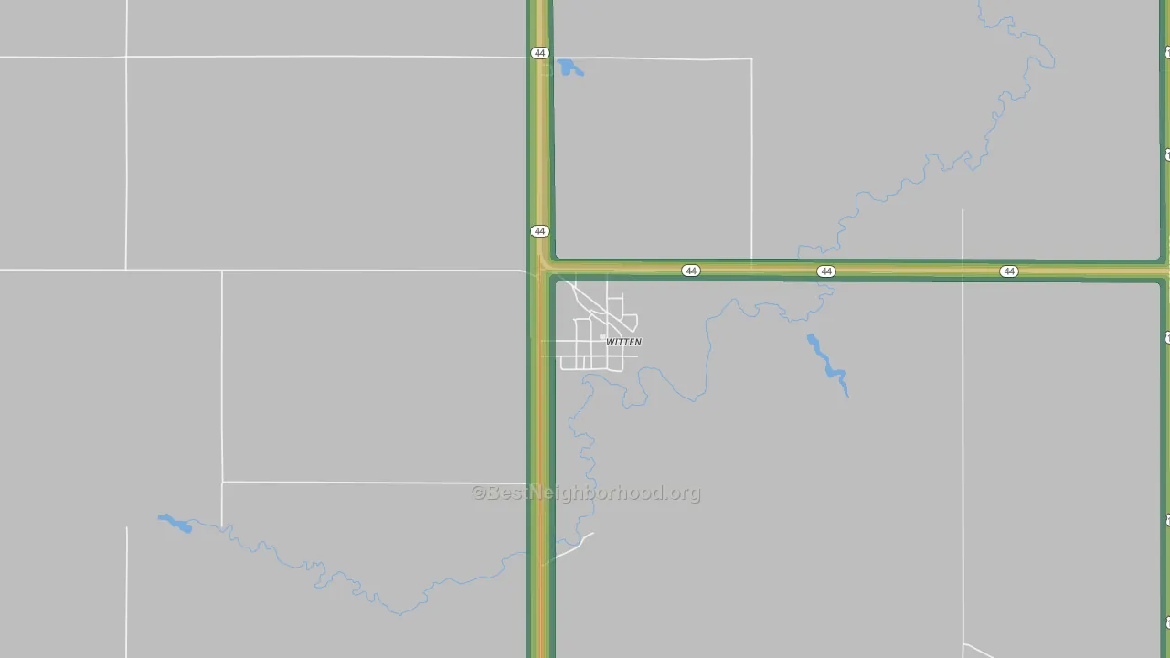New Witten, SD Map of Noise Levels in New Witten