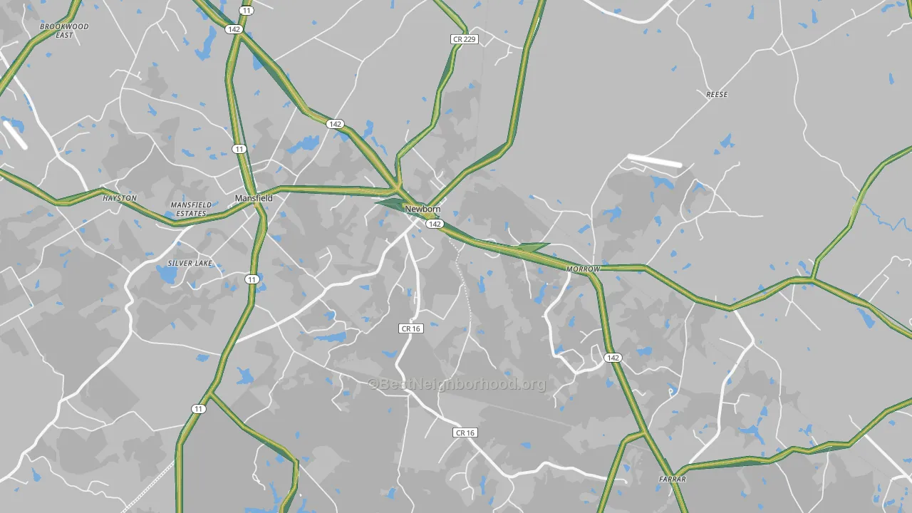 Newborn, GA Map of Noise Levels in Newborn