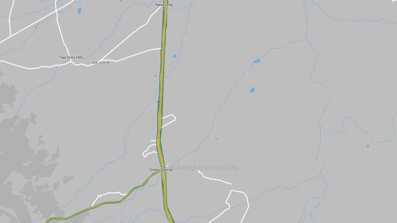 Newcomb, NM Map of Noise Levels in Newcomb