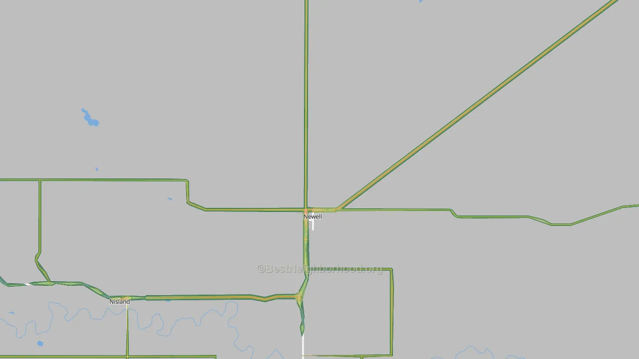 Newell, SD Map of Noise Levels in Newell
