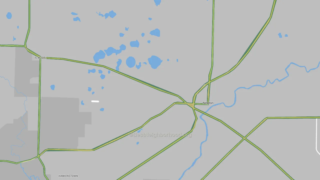 Newton, GA Map of Noise Levels in Newton