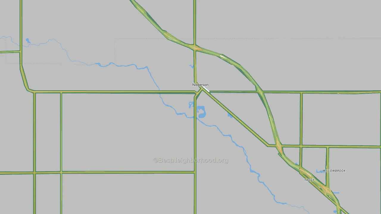 Nickerson, KS Map of Noise Levels in Nickerson