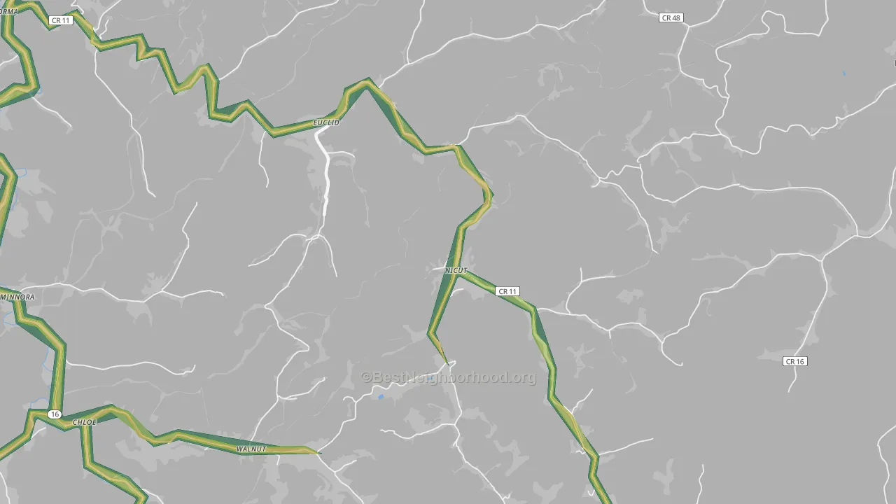 Nicut, WV Map of Noise Levels in Nicut
