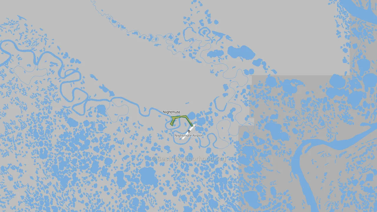 Nightmute, AK Map of Noise Levels in Nightmute