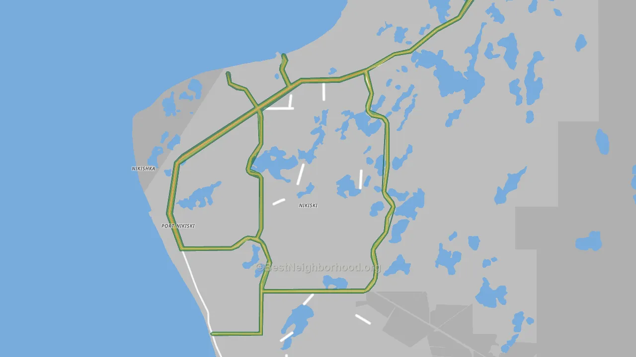 Nikiski, AK Map of Noise Levels in Nikiski