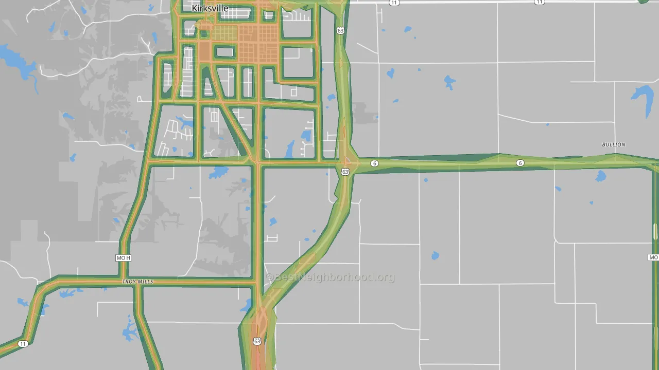 Nind, MO Map of Noise Levels in Nind