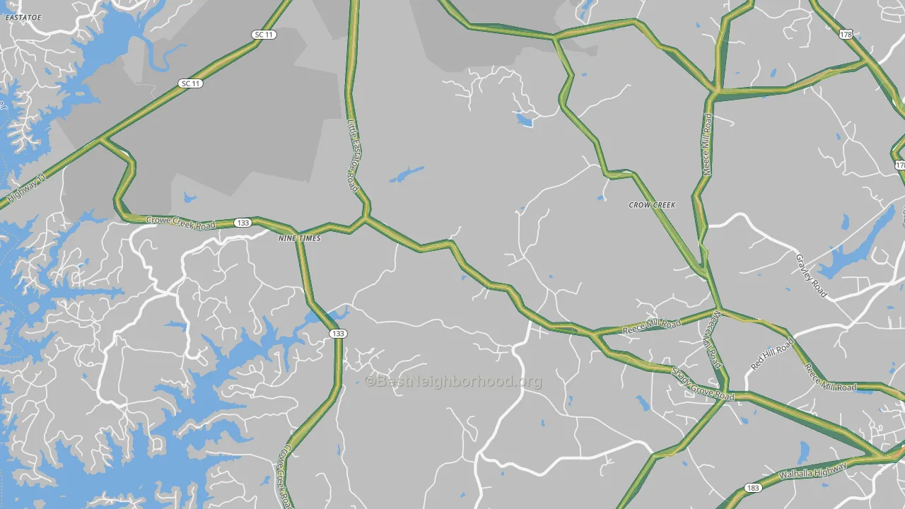 Nine Times, SC Map of Noise Levels in Nine Times