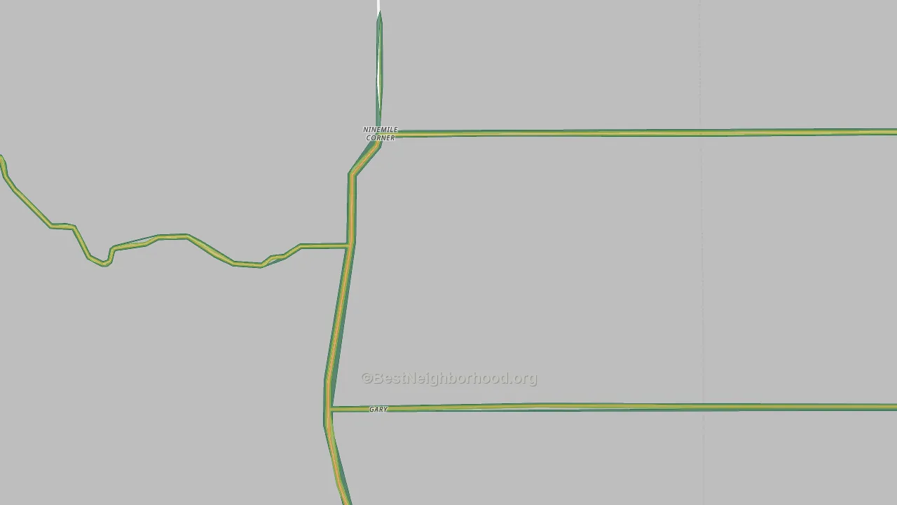 Ninemile Corner, CO Map of Noise Levels in Ninemile Corner