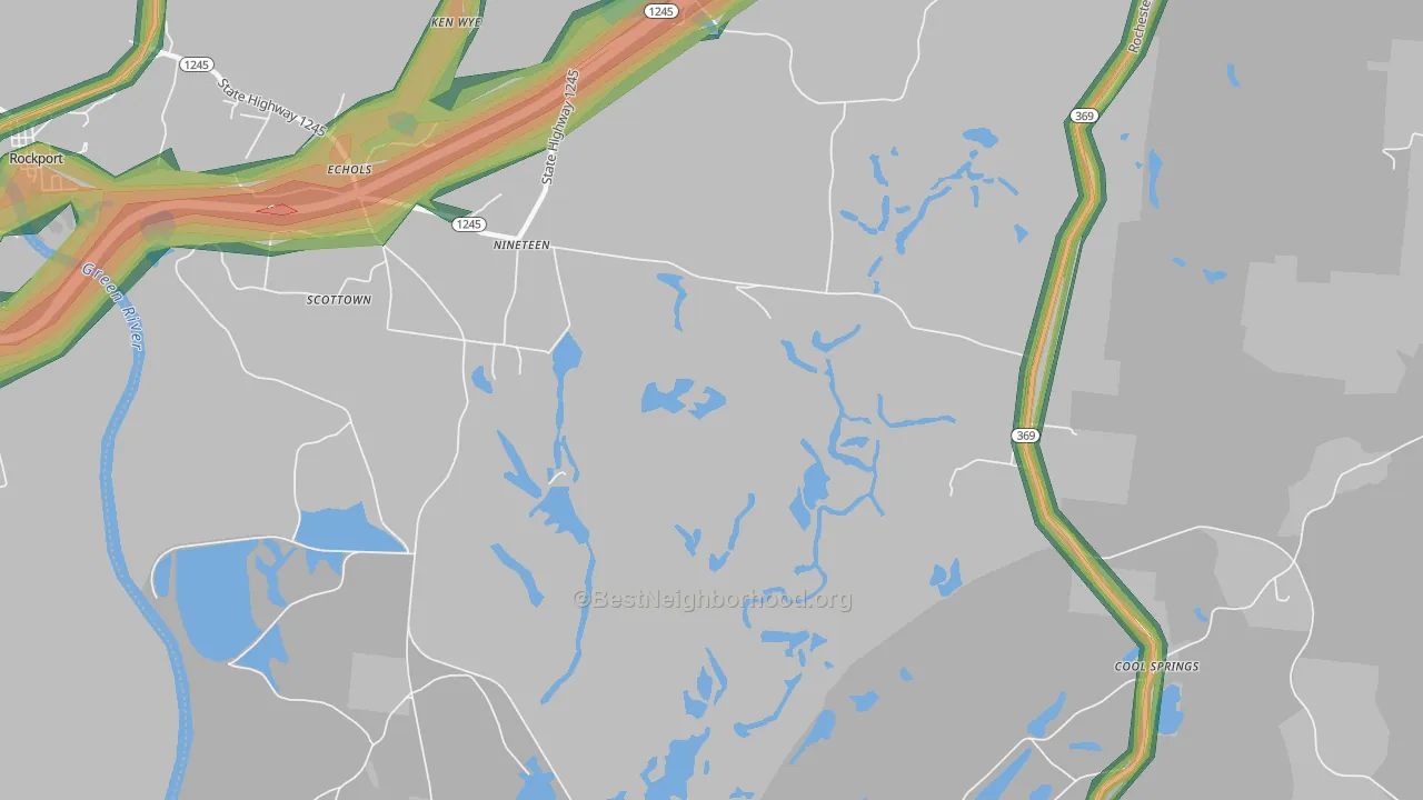 Nineteen, KY Map of Noise Levels in Nineteen