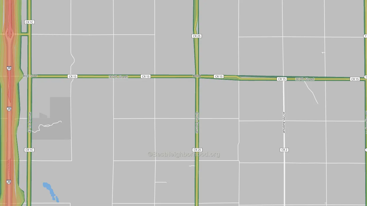 Nora, SD Map of Noise Levels in Nora