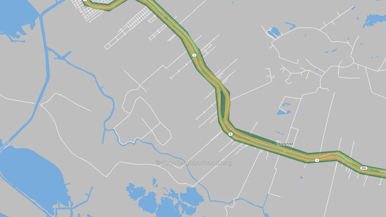 Norah, LA Map of Noise Levels in Norah