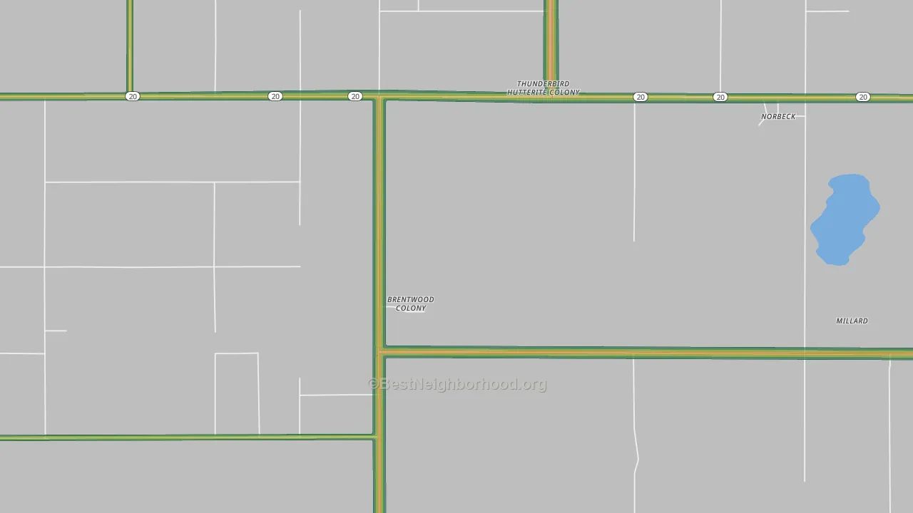 Norbeck, SD Map of Noise Levels in Norbeck