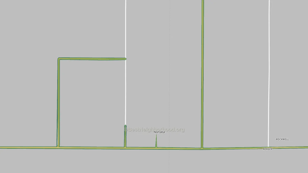 Norcatur, KS Map of Noise Levels in Norcatur