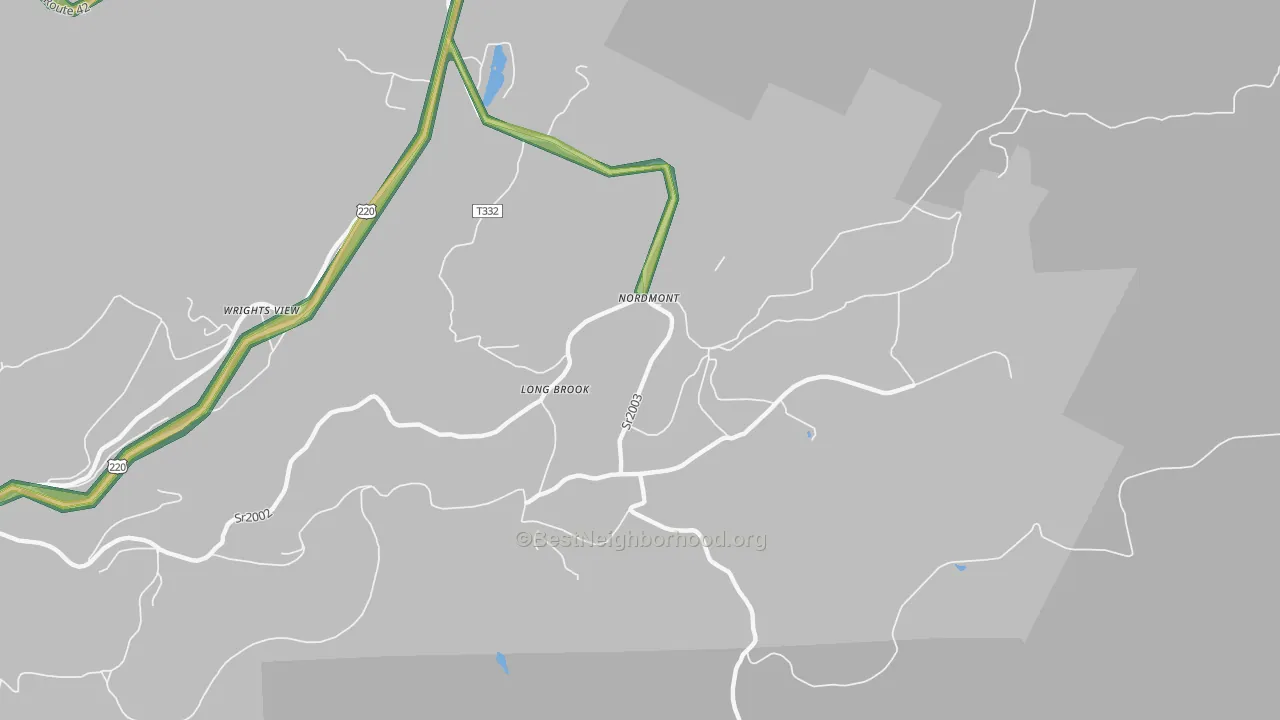 Nordmont, PA Map of Noise Levels in Nordmont