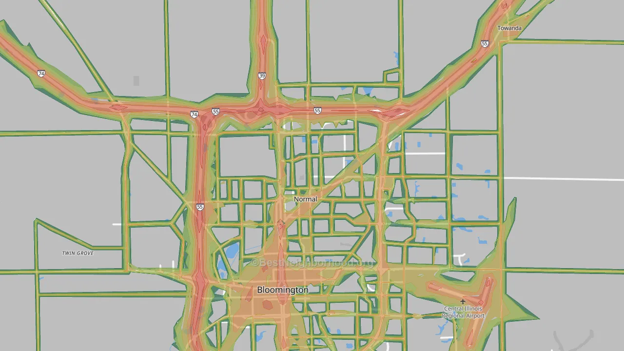 Normal, IL Map of Noise Levels in Normal