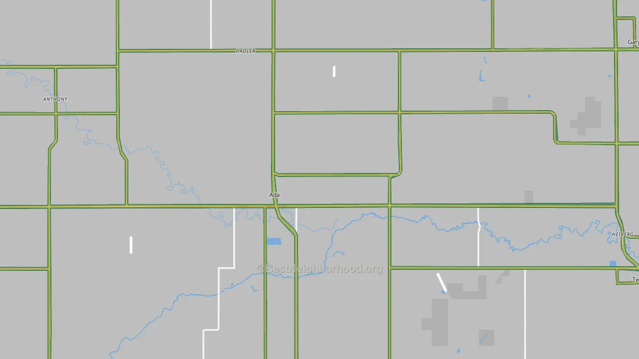 Norman County, MN Map of Noise Levels in Norman County