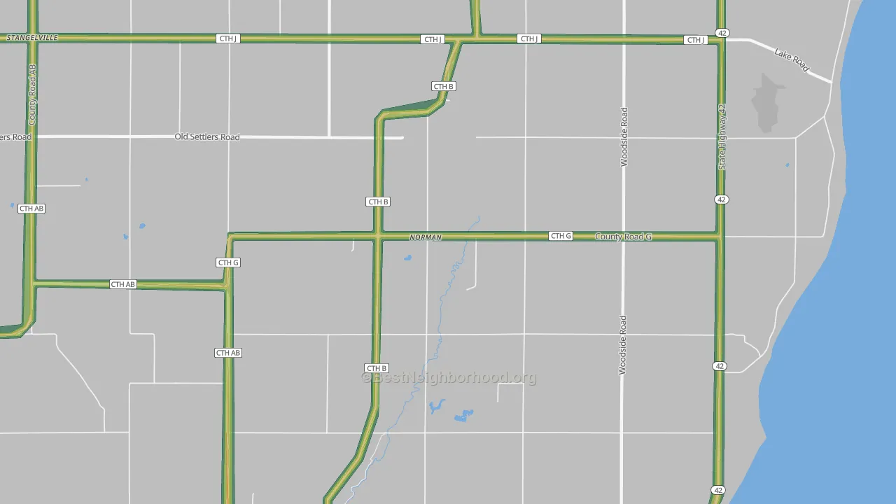 Norman, WI Map of Noise Levels in Norman