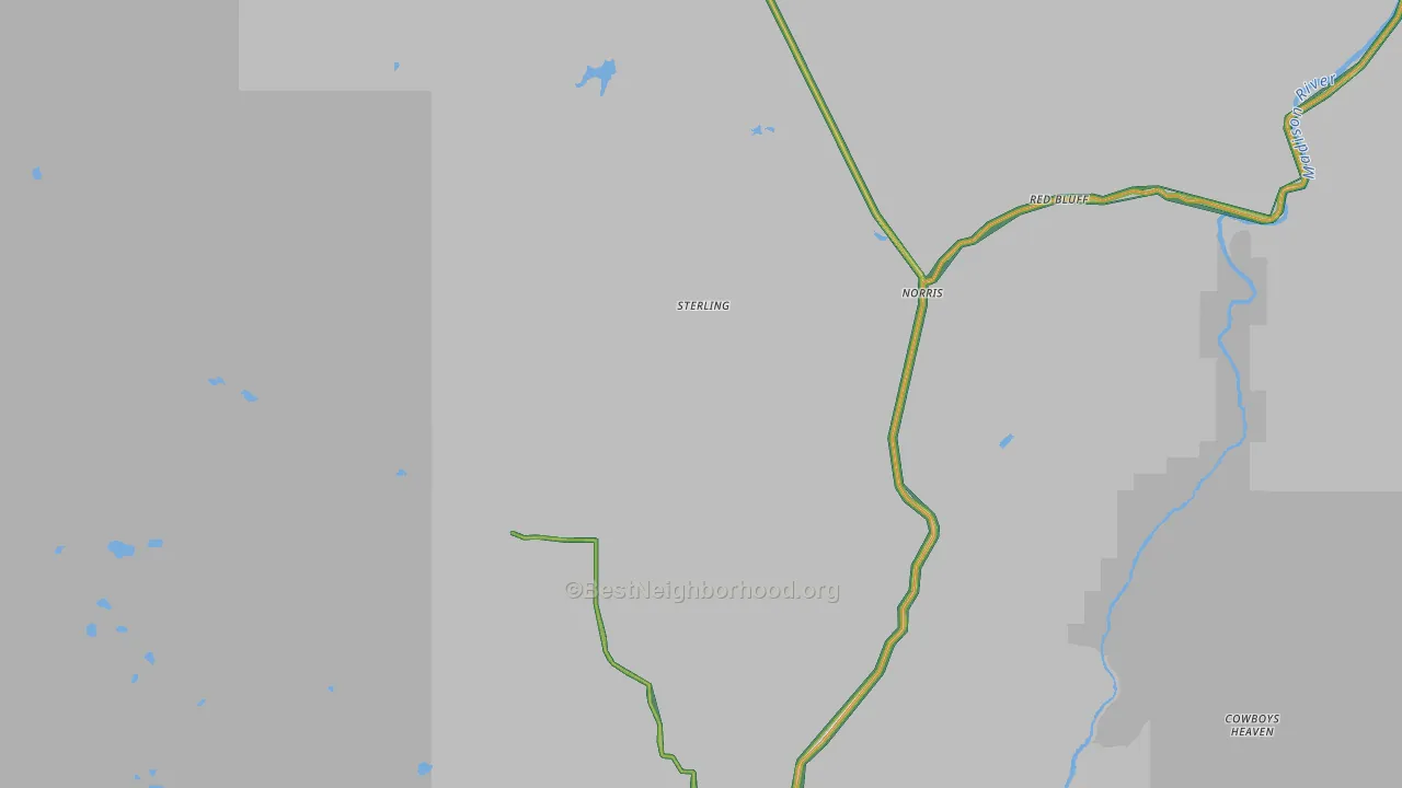 Norris, MT Map of Noise Levels in Norris