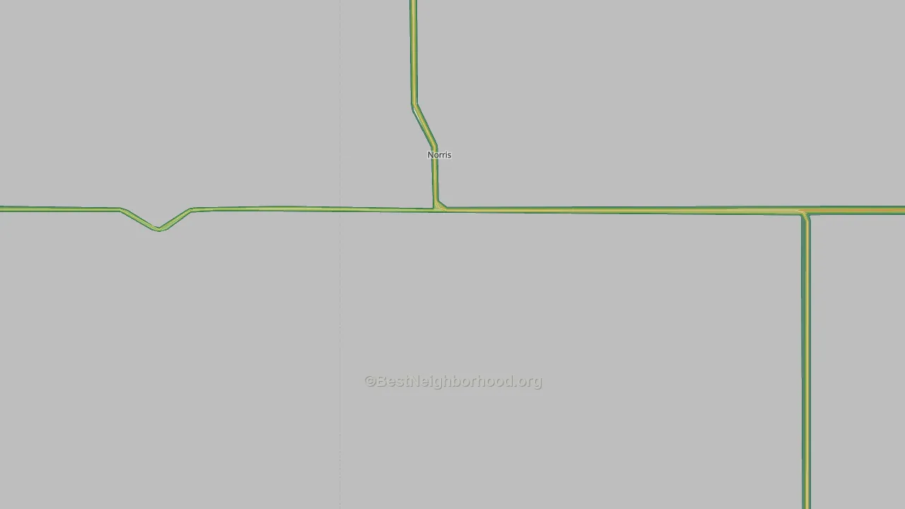 Norris, SD Map of Noise Levels in Norris