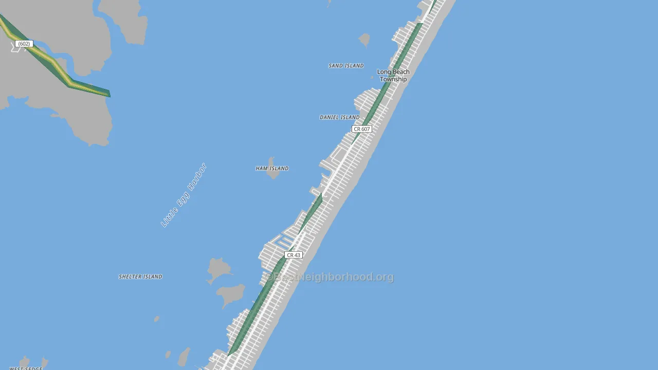 North Beach Haven, NJ Map of Noise Levels in North Beach Haven