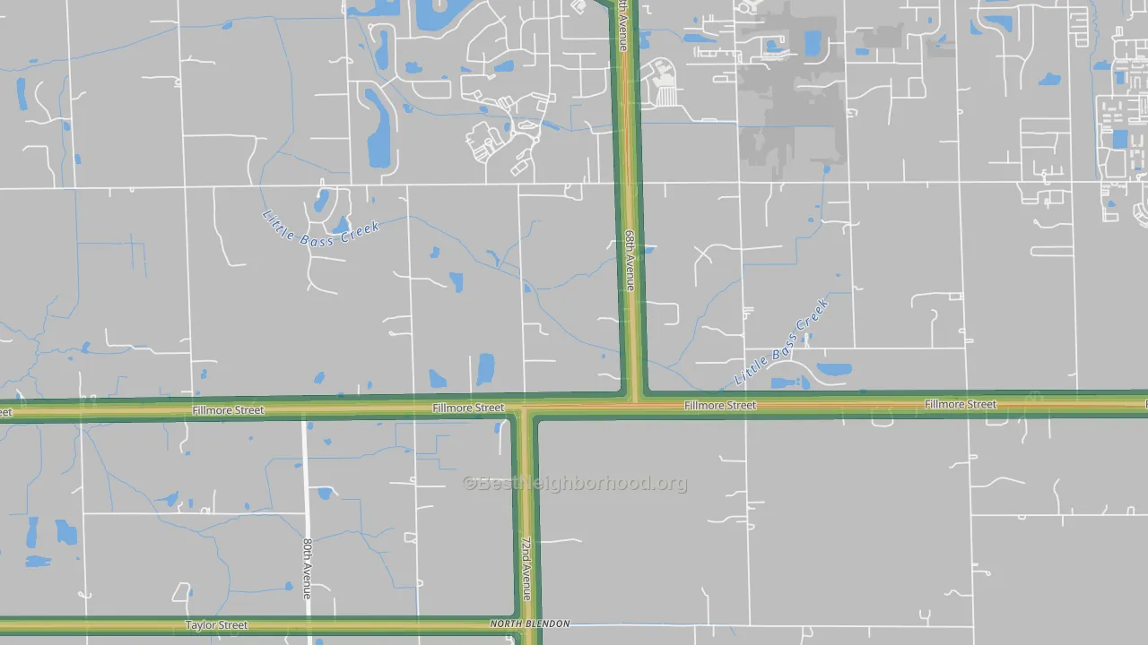 North Blendon, MI Map of Noise Levels in North Blendon