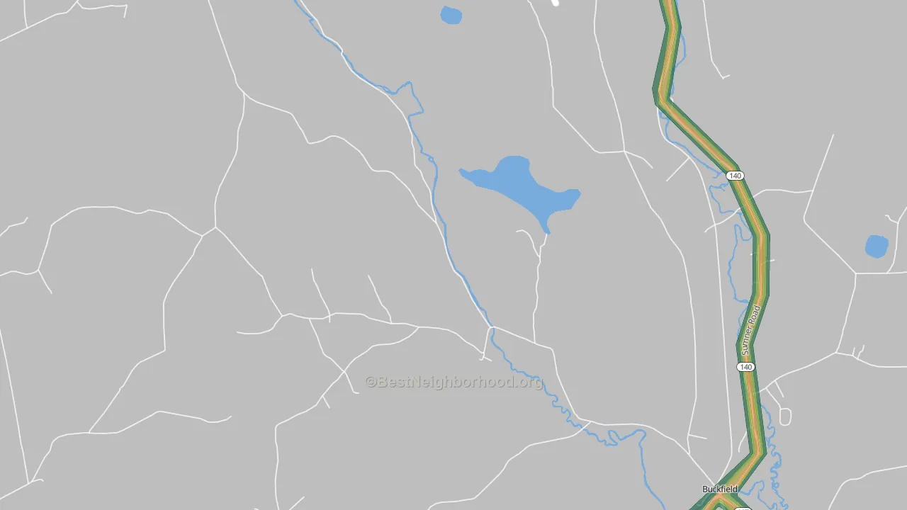 North Buckfield, ME Map of Noise Levels in North Buckfield