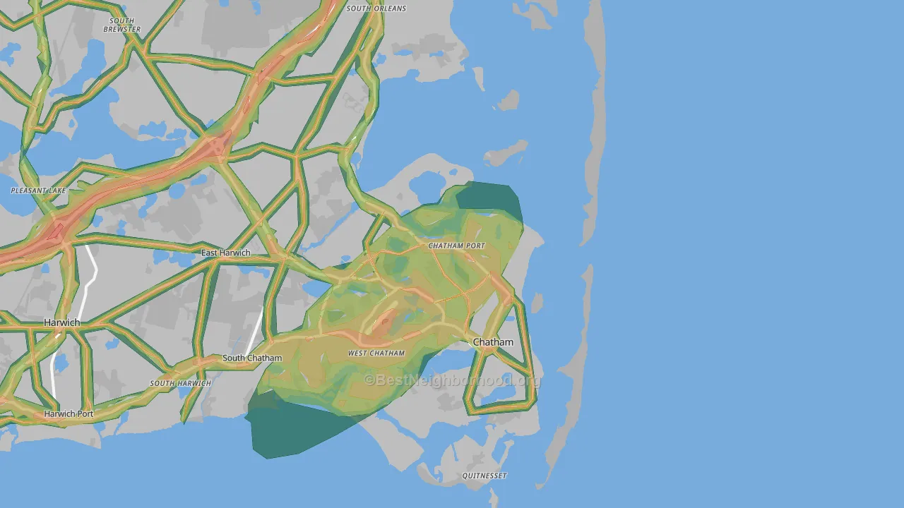North Chatham, MA Map of Noise Levels in North Chatham