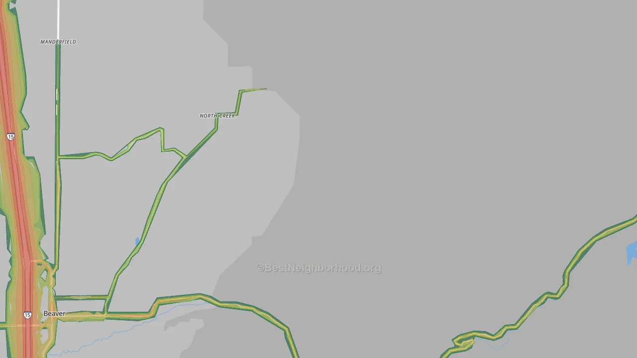 North Creek, UT Map of Noise Levels in North Creek
