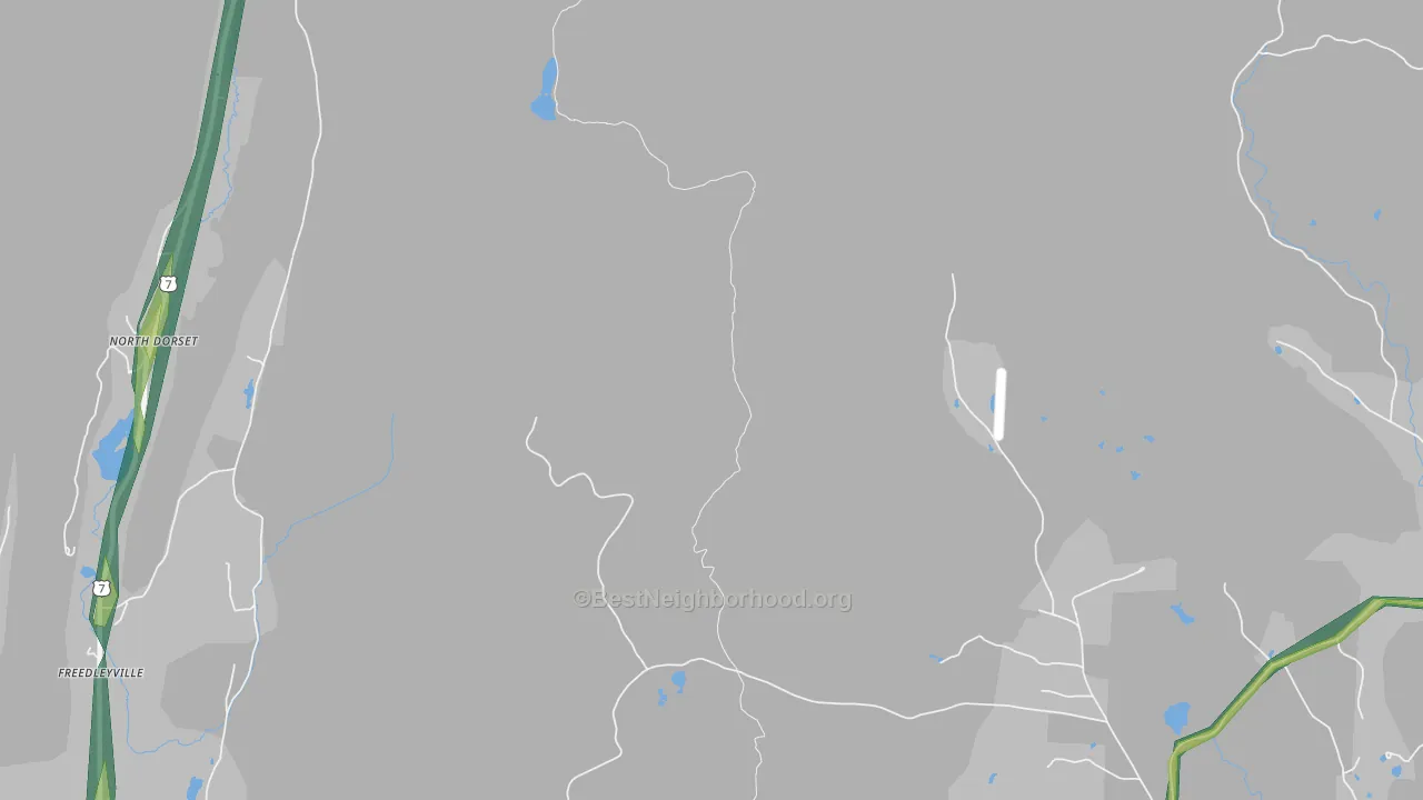 North Dorset, VT Map of Noise Levels in North Dorset
