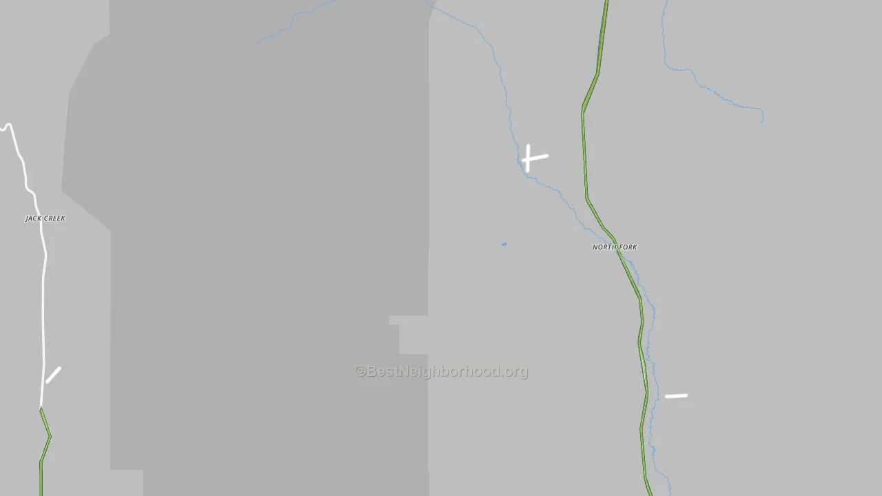 North Fork, NV Map of Noise Levels in North Fork