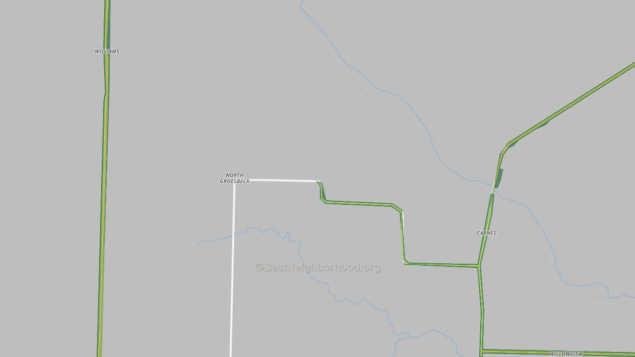 North Groesbeck, TX Map of Noise Levels in North Groesbeck