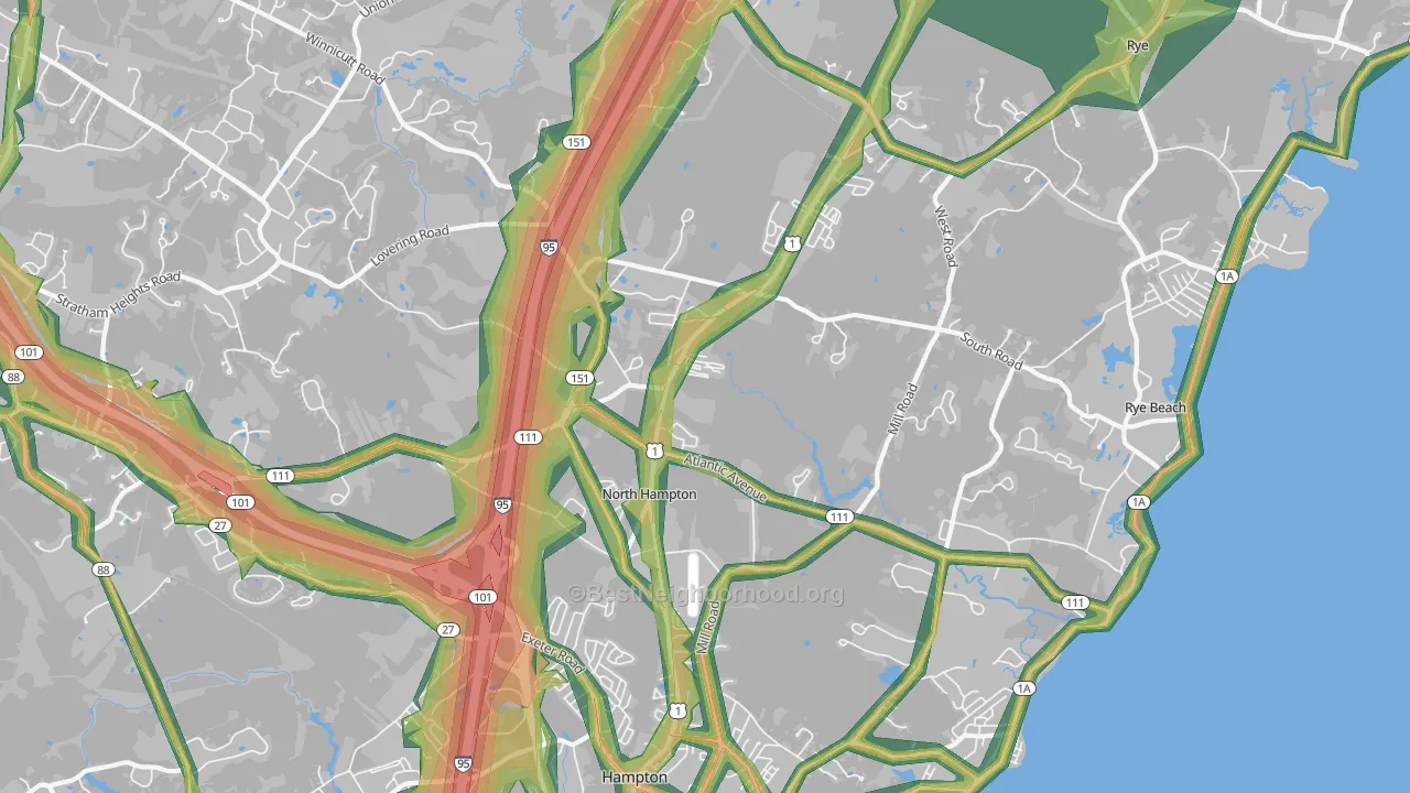 North Hampton, NH Map of Noise Levels in North Hampton