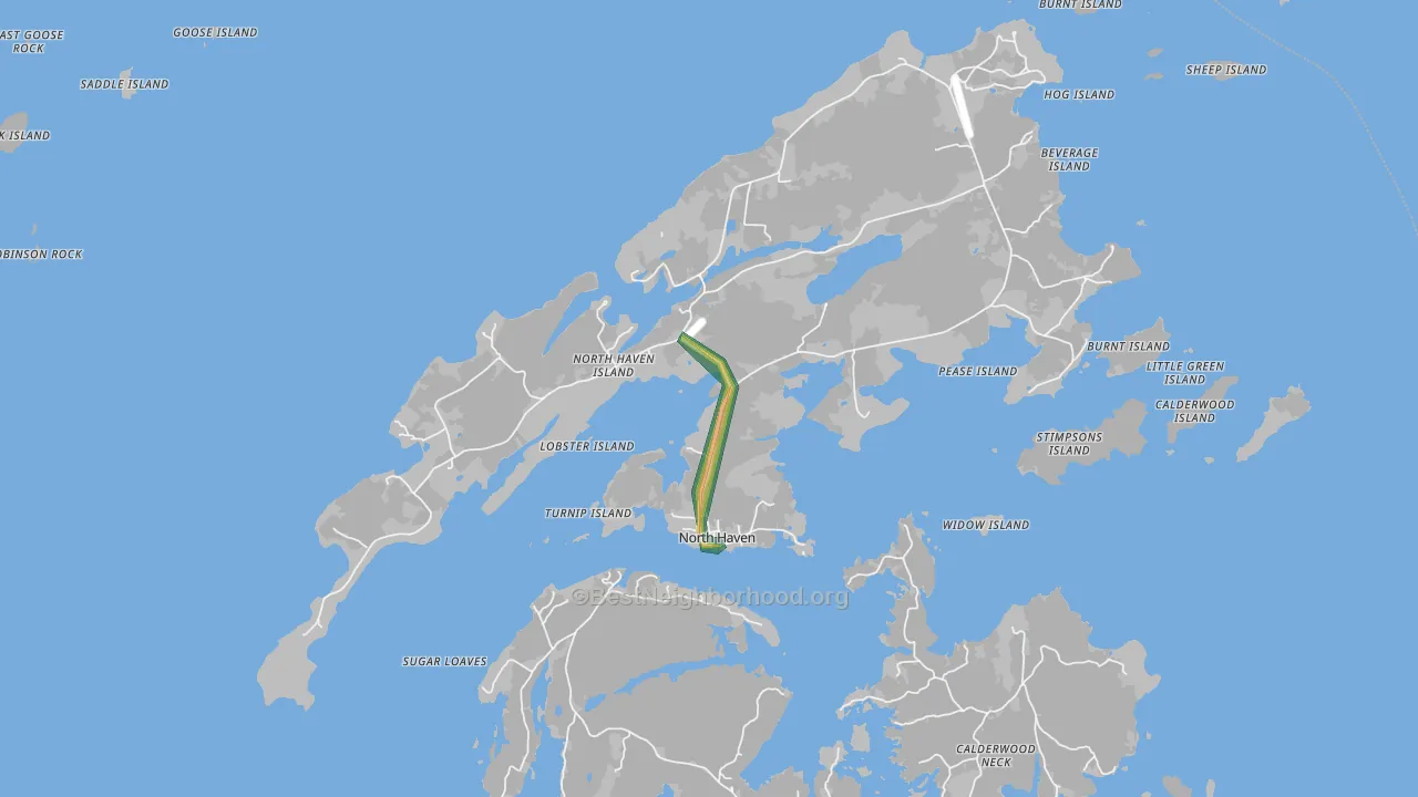 North Haven, ME Map of Noise Levels in North Haven