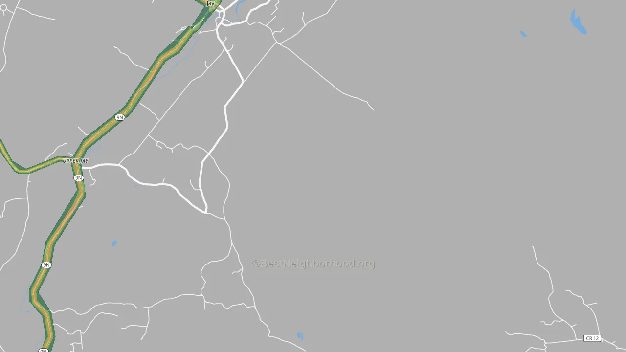 North Jay, NY Map of Noise Levels in North Jay