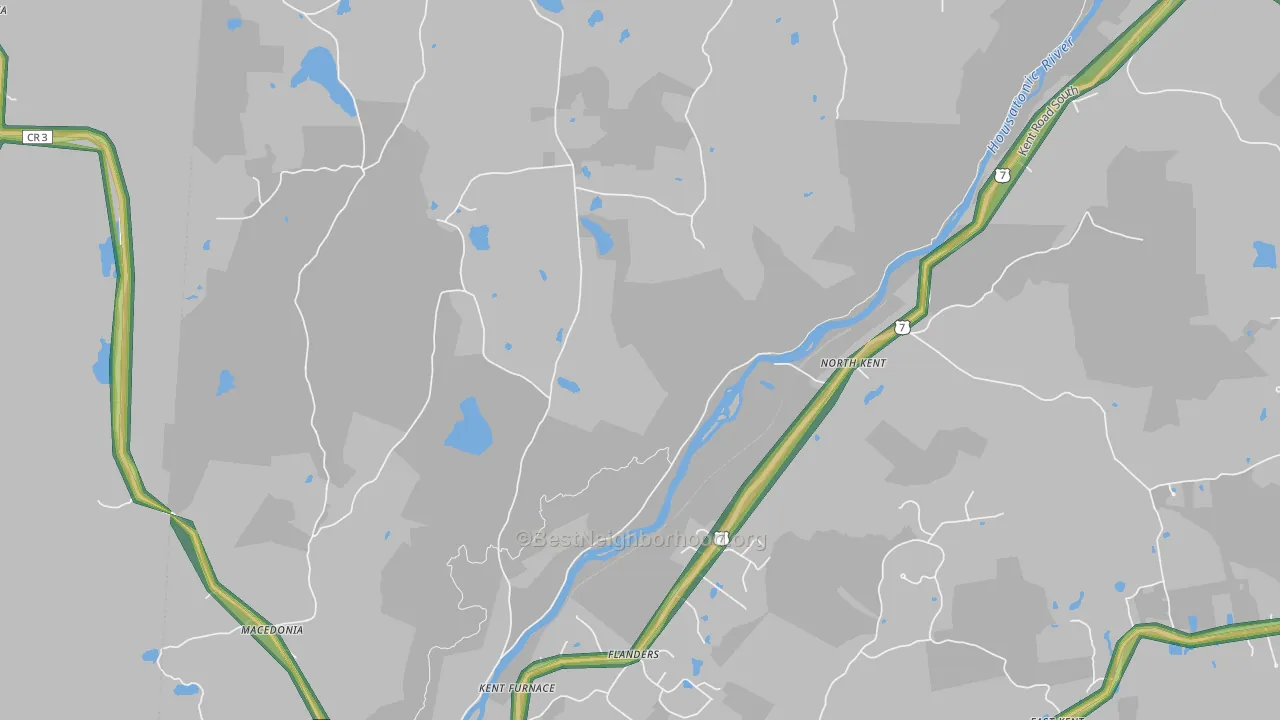 North Kent, CT Map of Noise Levels in North Kent