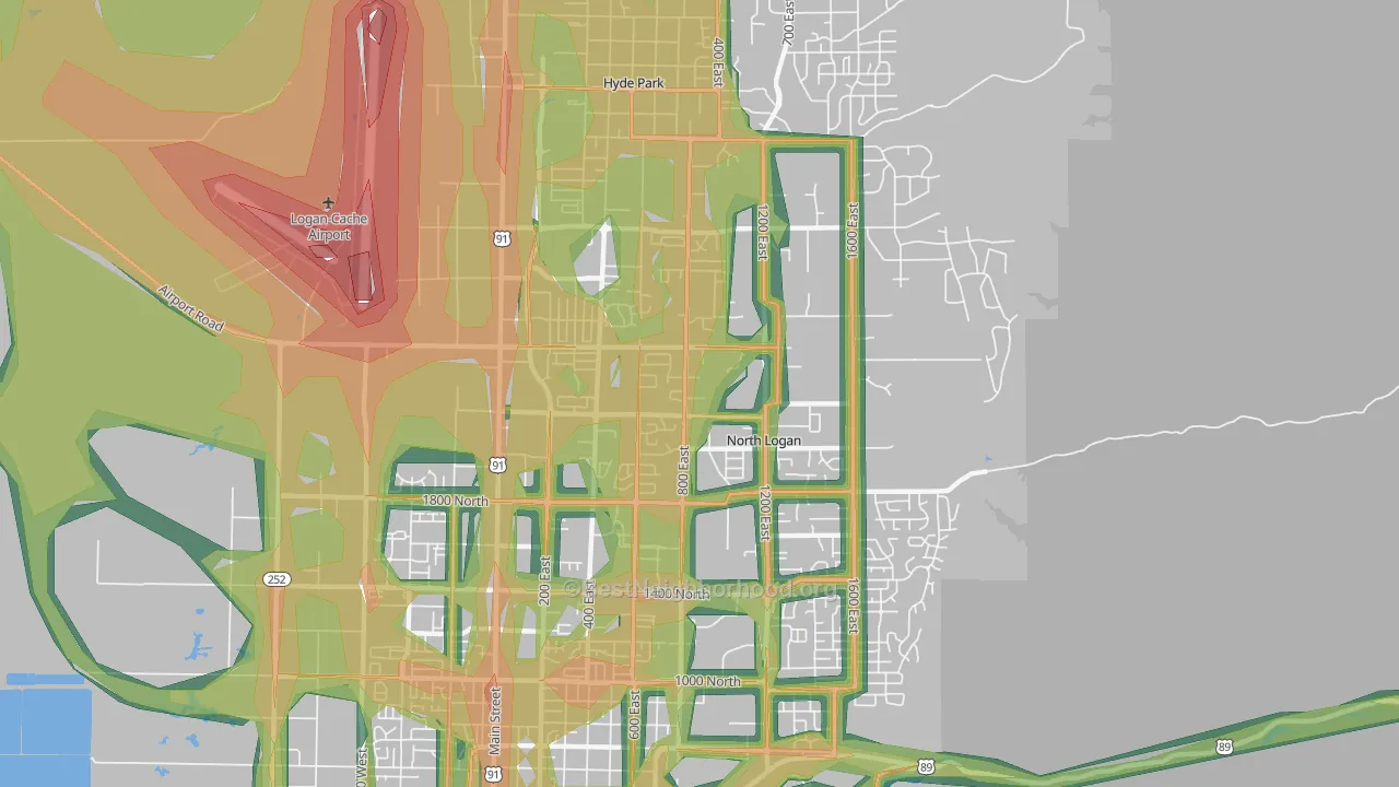 North Logan, UT Map of Noise Levels in North Logan