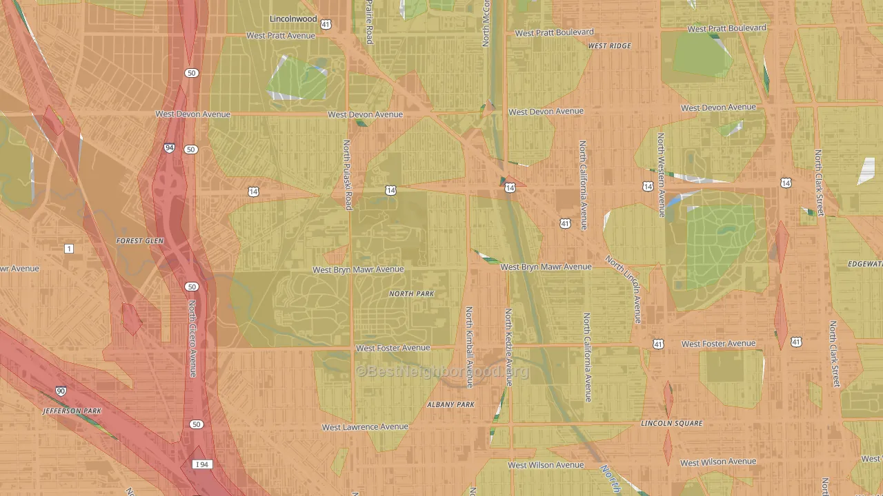North Park, Chicago, IL Map of Noise Levels in North Park